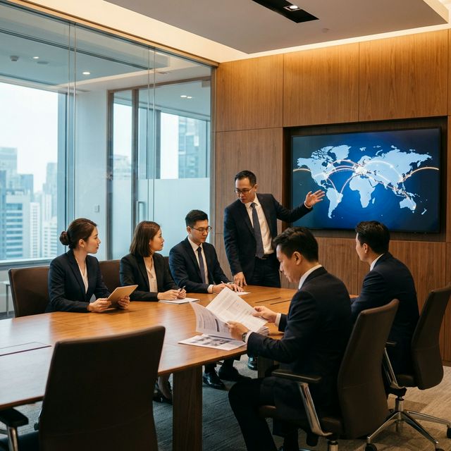 Cinnamon Travels operations team in a meeting reviewing global routes